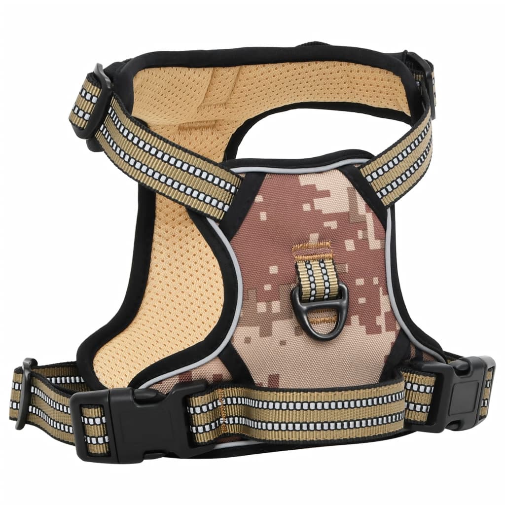 Dog harness with adjustable reflective strips XL