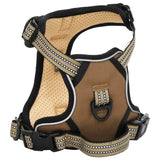 Dog Harness with Adjustable Leash and Collar Brown S