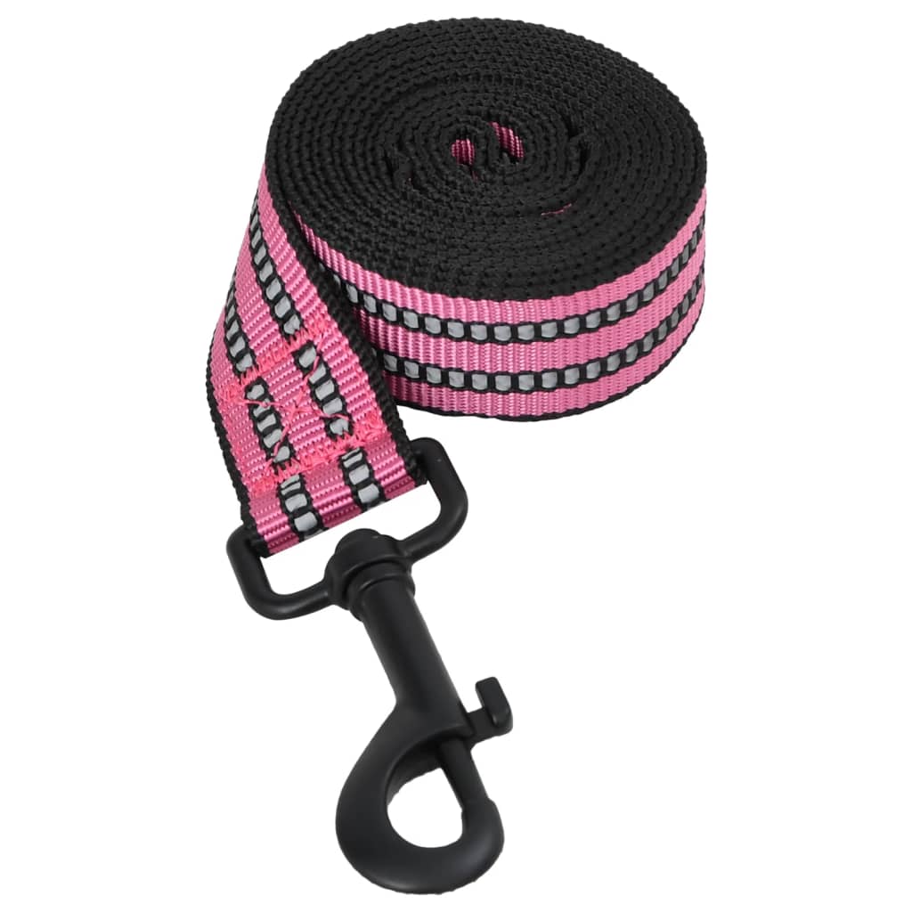 Harnais pour chien avec laisse et collier réglables rose S