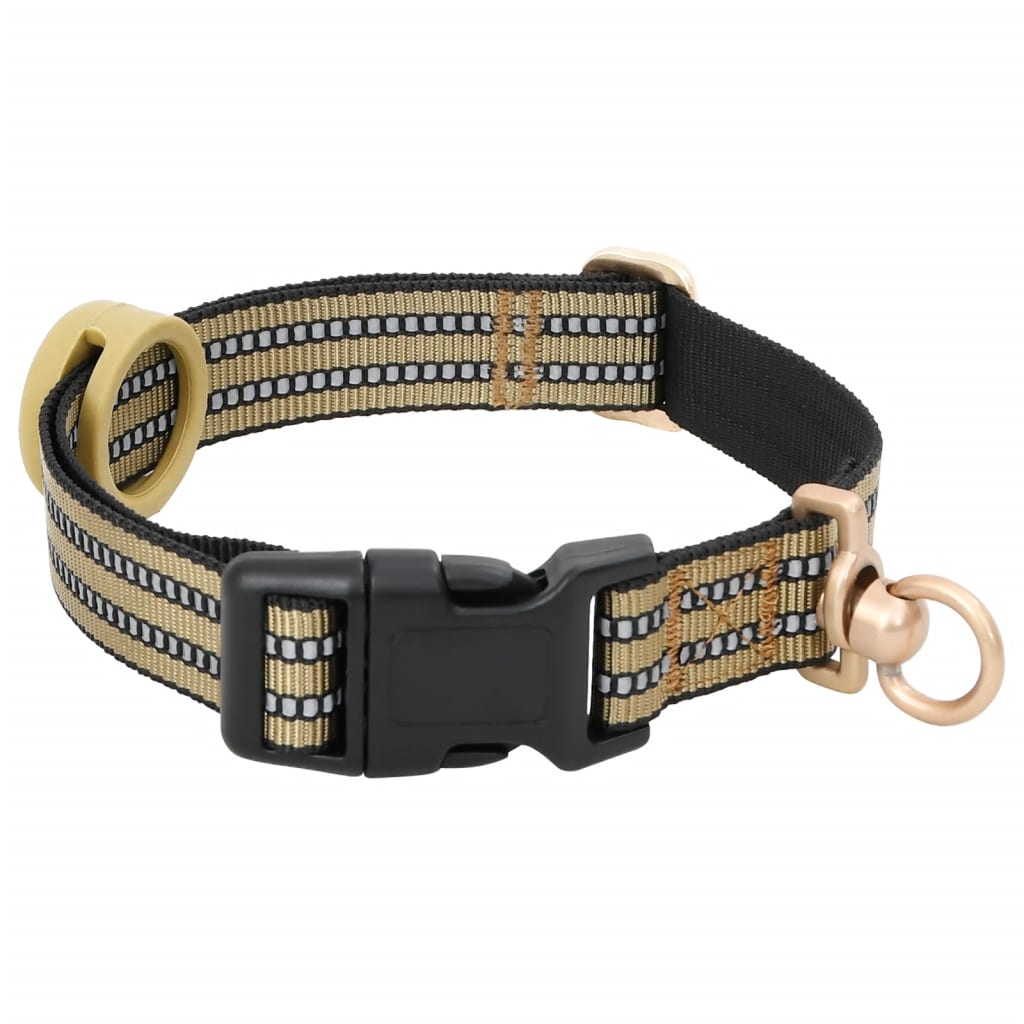 Harnais pour chien avec laisse et collier réglables marron M