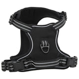 Harnais pour chien avec laisse et collier réglables noir XL