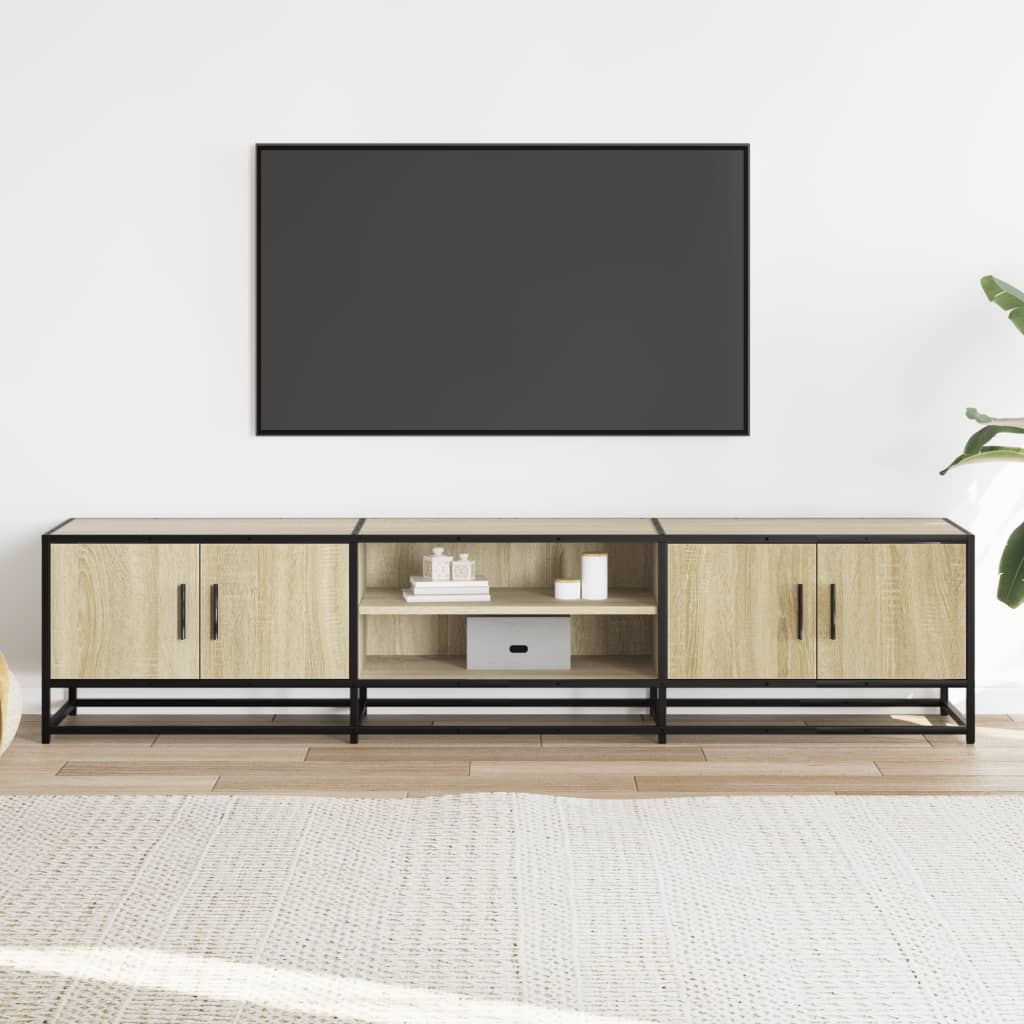 Meuble TV chêne sonoma 180x35x41 cm bois d'ingénierie