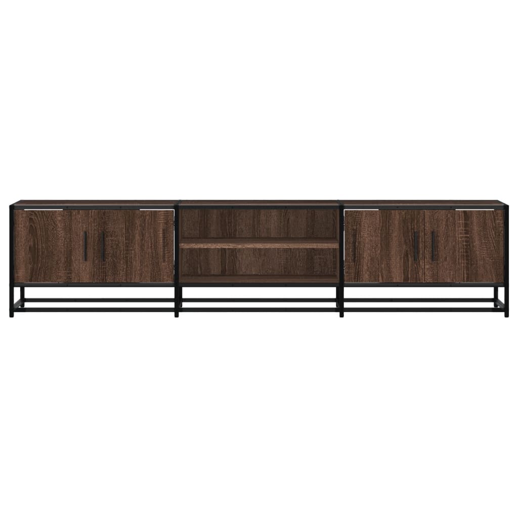 Meuble TV chêne marron 180x35x41 cm bois d'ingénierie