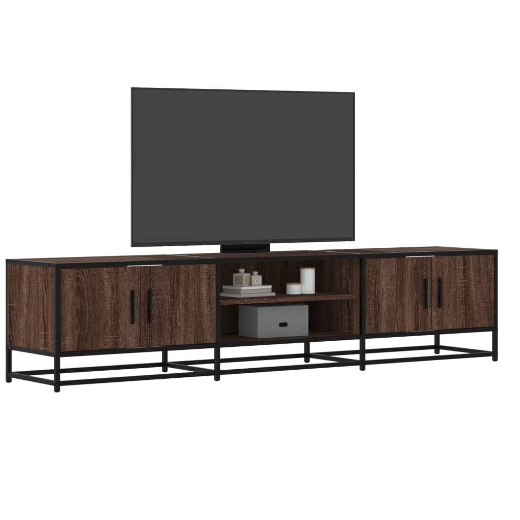 Meuble TV chêne marron 180x35x41 cm bois d'ingénierie