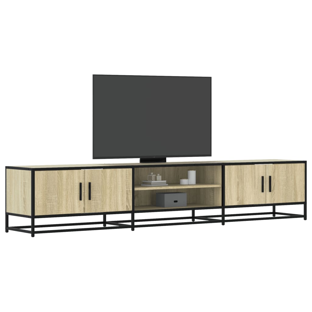 Meuble TV chêne sonoma 210x35x41 cm bois d'ingénierie