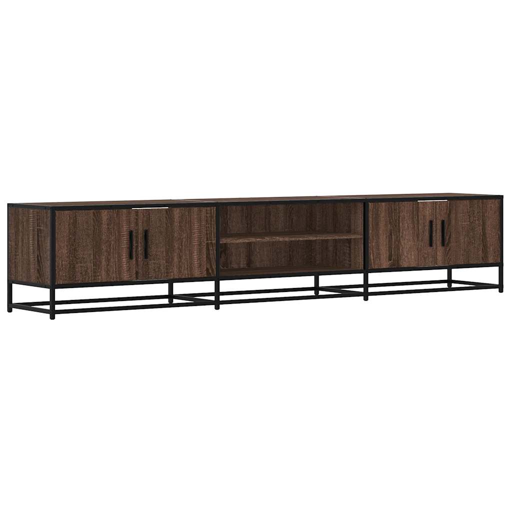 Meuble TV chêne marron 210x35x41 cm bois d'ingénierie