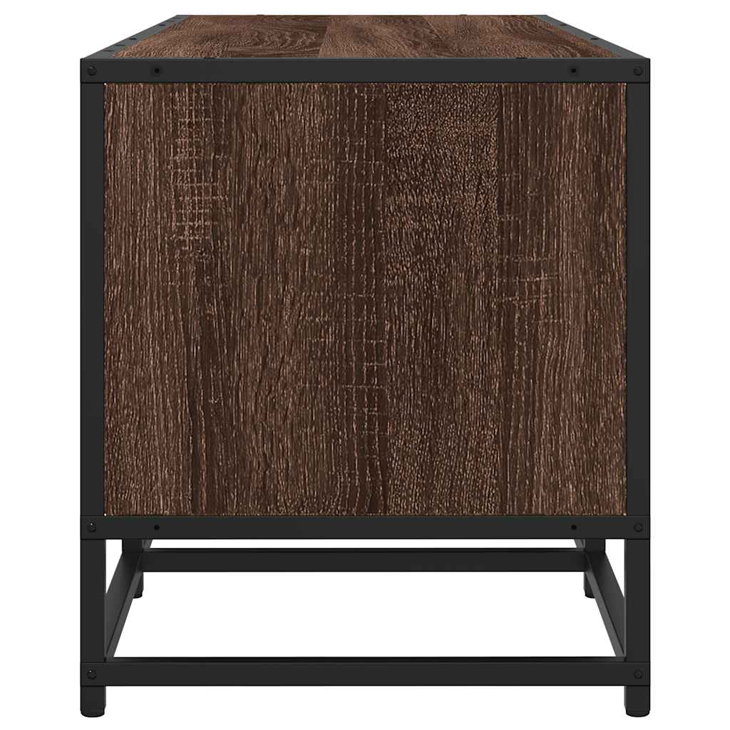 Meuble TV chêne marron 210x35x41 cm bois d'ingénierie