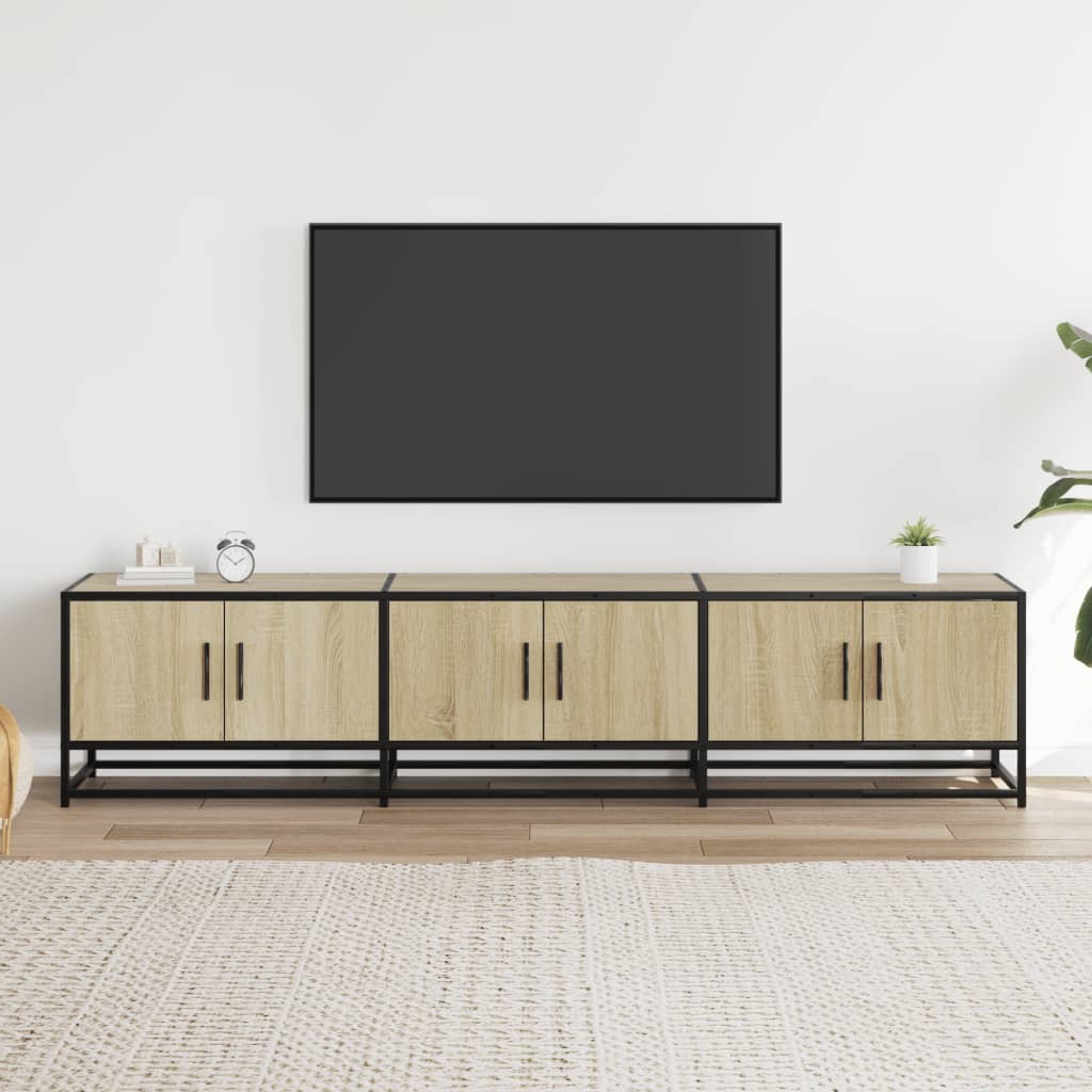 Meuble TV chêne sonoma 180x35x41 cm bois d'ingénierie