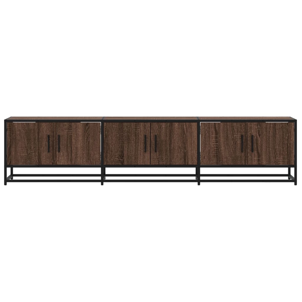 Meuble TV chêne marron 180x35x41 cm bois d'ingénierie