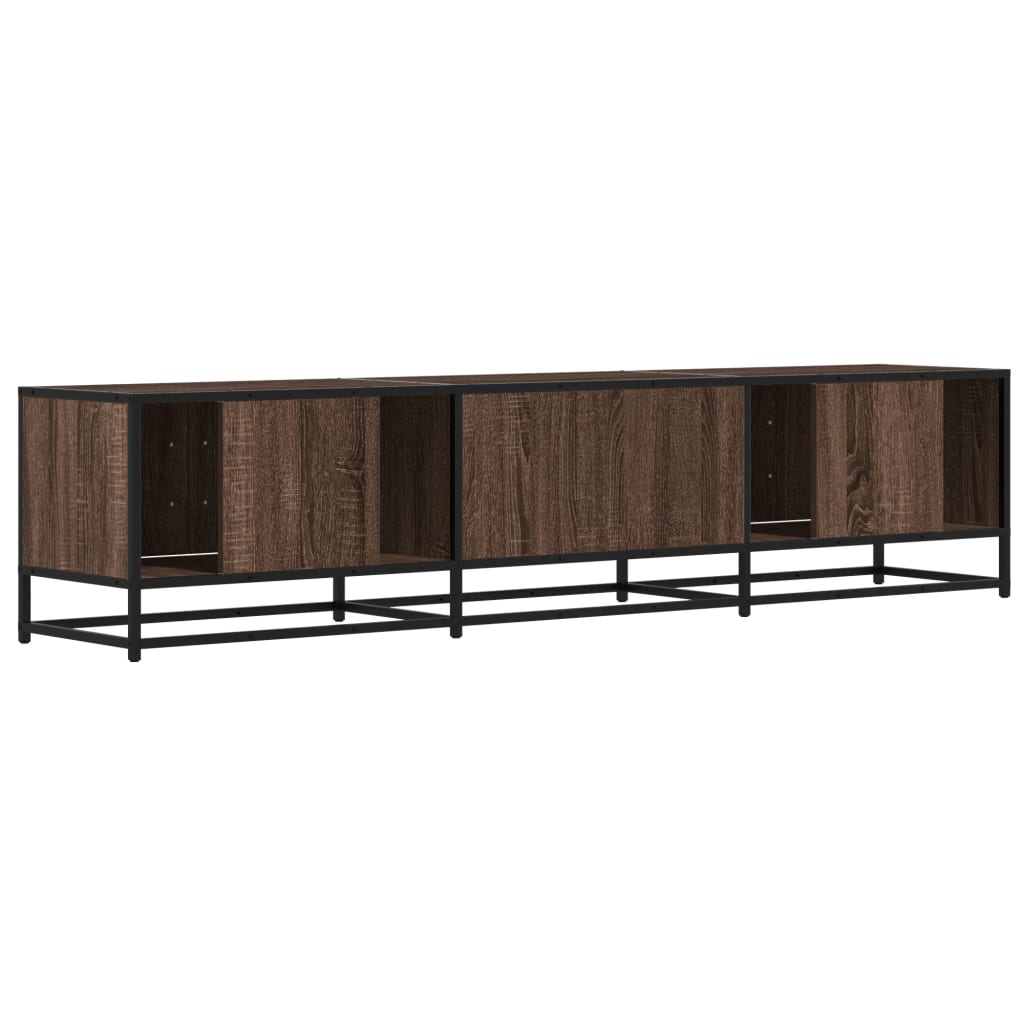 Meuble TV chêne marron 180x35x41 cm bois d'ingénierie