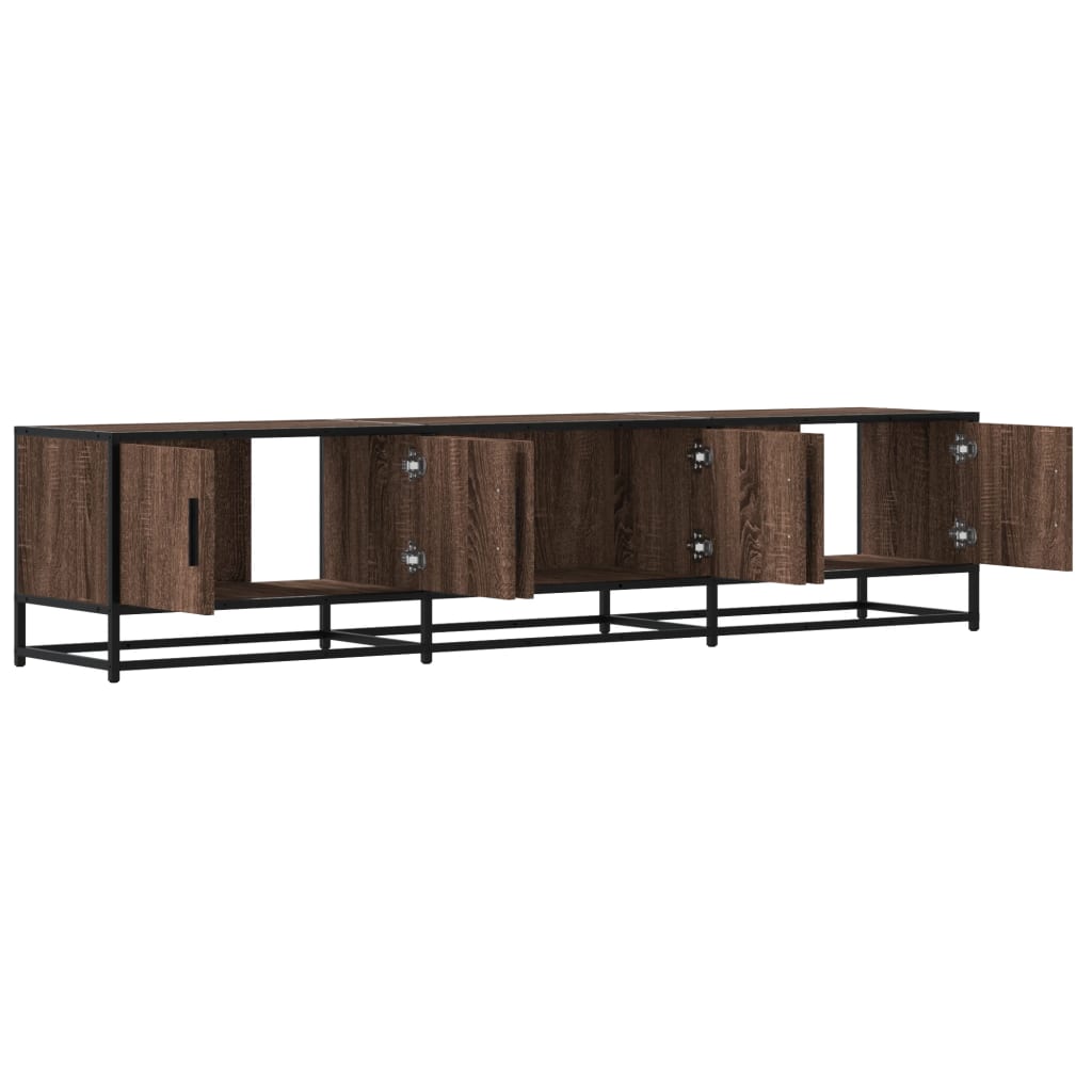 Meuble TV chêne marron 180x35x41 cm bois d'ingénierie