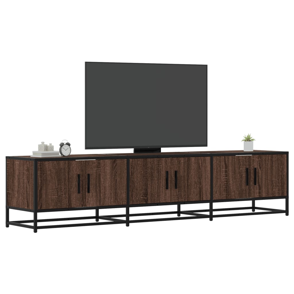 Meuble TV chêne marron 180x35x41 cm bois d'ingénierie