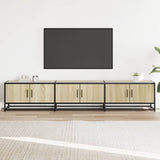 Meuble TV chêne sonoma 210x35x41 cm bois d'ingénierie