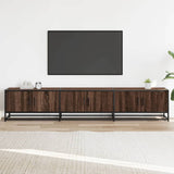 Meuble TV chêne marron 210x35x41 cm bois d'ingénierie