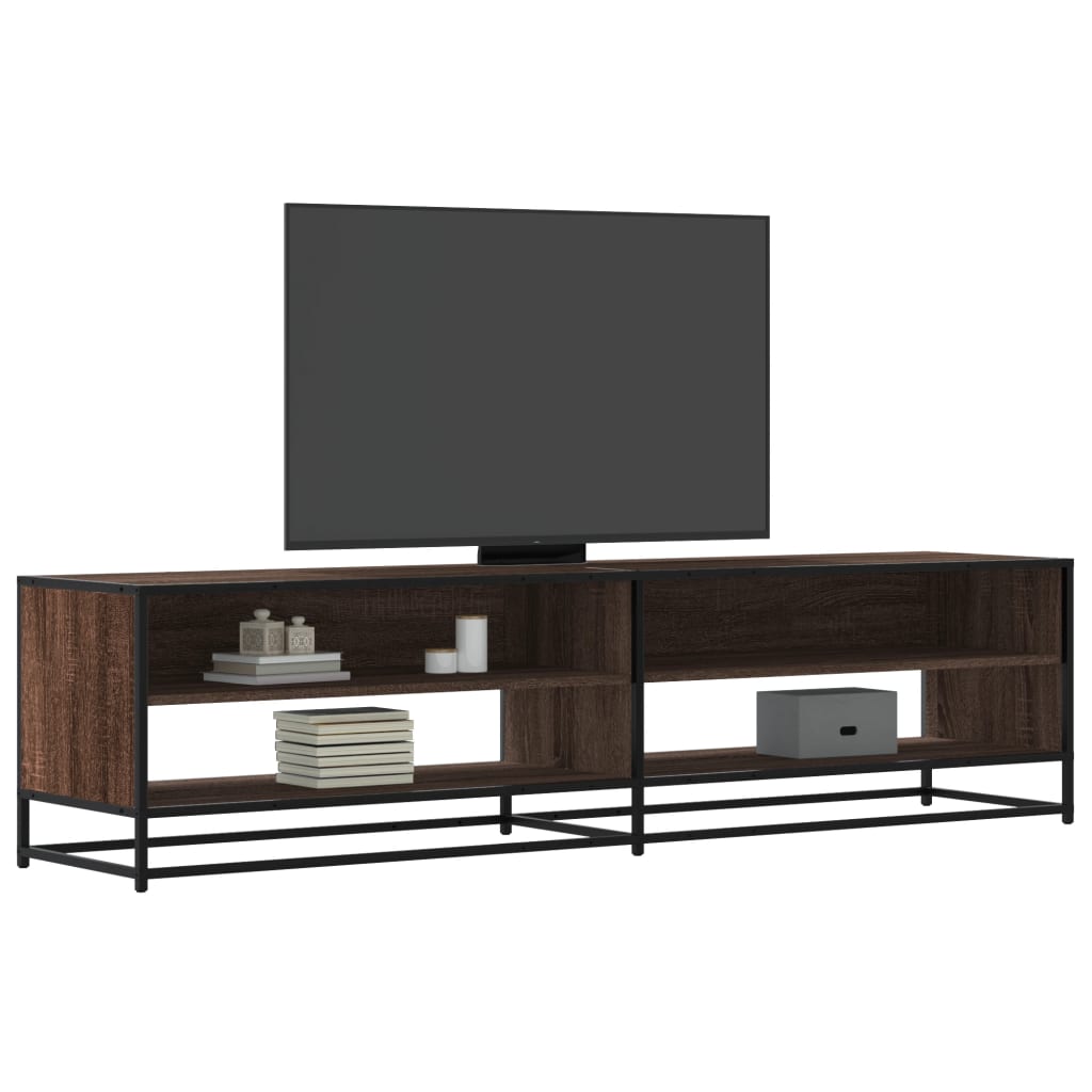 Meuble TV chêne marron 180,5x40x46 cm bois d'ingénierie