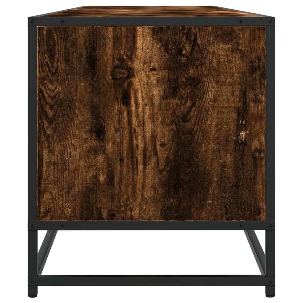 Meuble TV chêne fumé 180x40x46 cm bois d'ingénierie