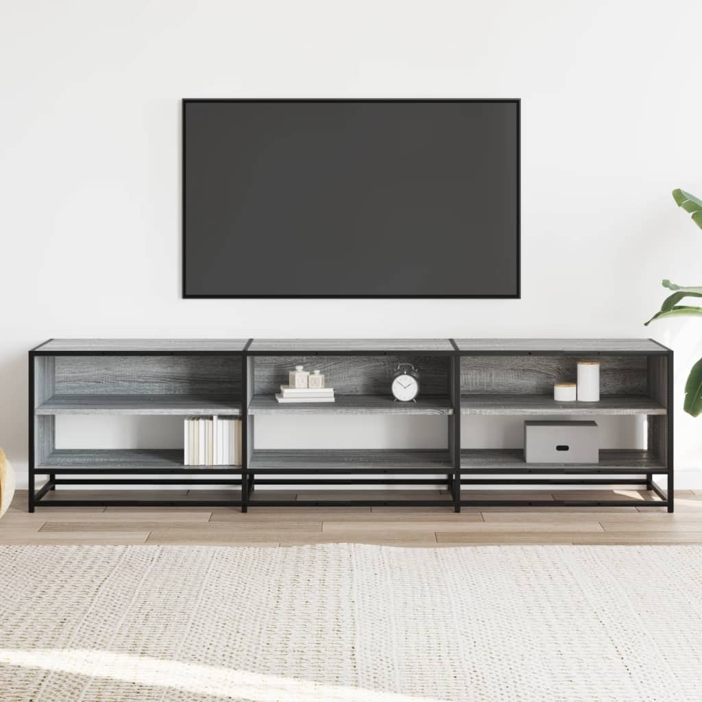 Meuble TV sonoma gris 180x40x46 cm bois d'ingénierie