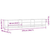 Meuble TV chêne sonoma 270x40x46 cm bois d'ingénierie