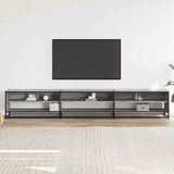 Meuble TV sonoma gris 270x40x46 cm bois d'ingénierie