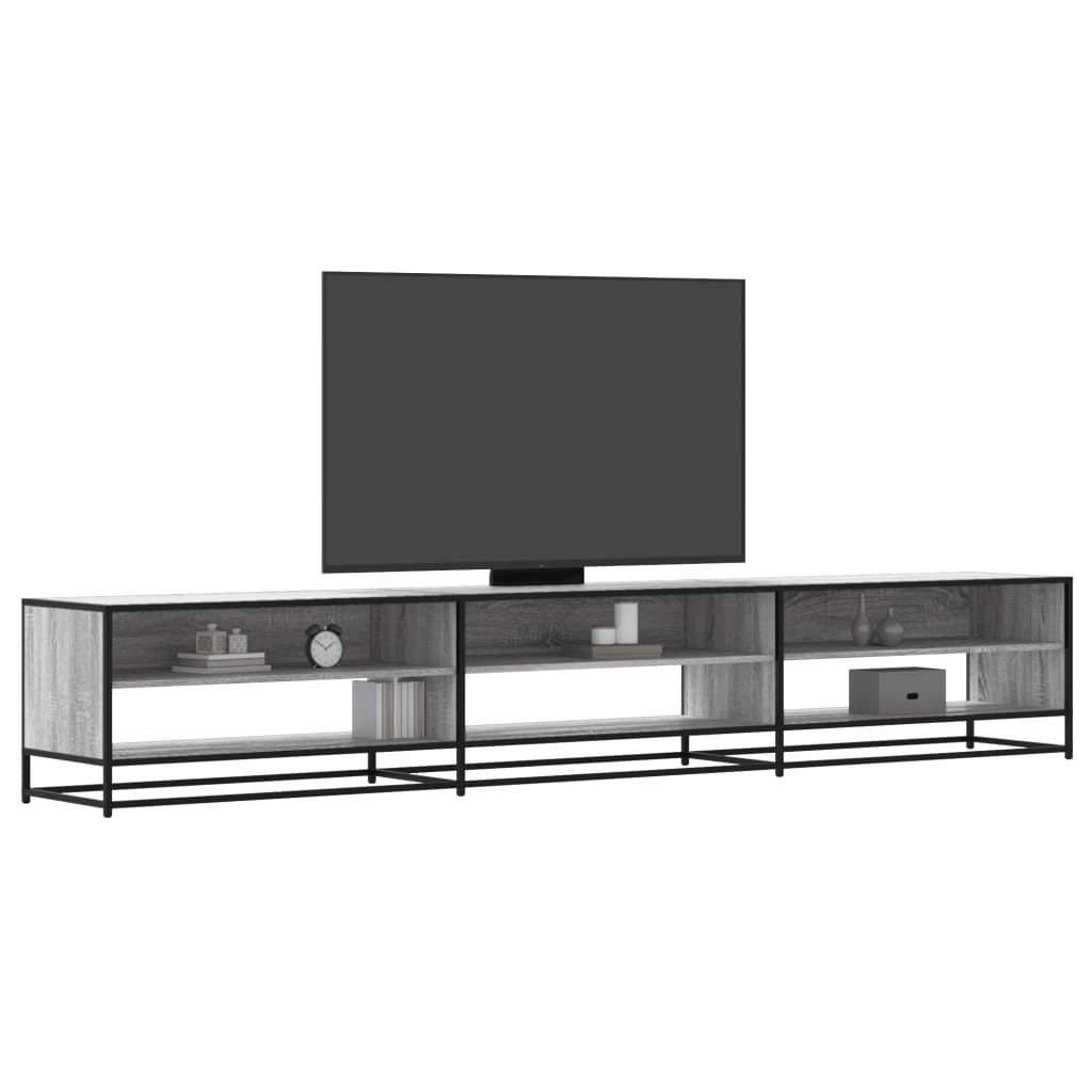 Meuble TV sonoma gris 270x40x46 cm bois d'ingénierie