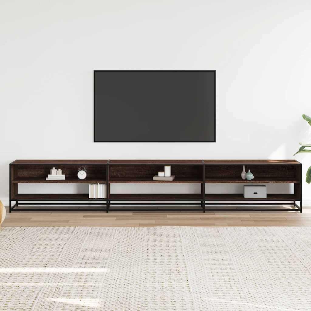 Meuble TV chêne marron 270x40x46 cm bois d'ingénierie