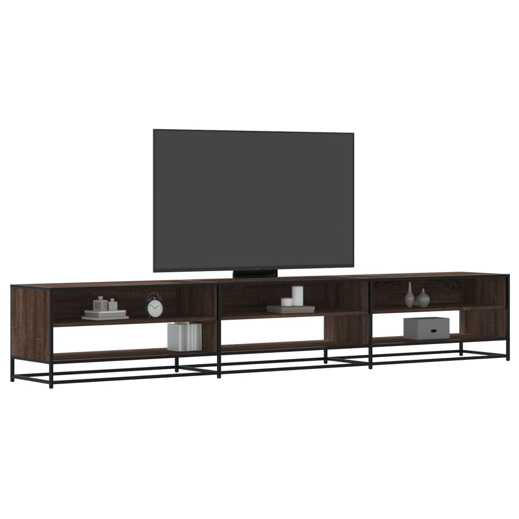 Meuble TV chêne marron 270x40x46 cm bois d'ingénierie