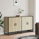 Sonoma oak sideboard 134x35x76 cm engineered wood