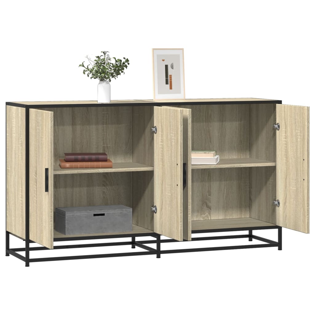 Sonoma oak sideboard 134x35x76 cm engineered wood