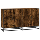 Smoked oak sideboard 134x35x76 cm engineered wood