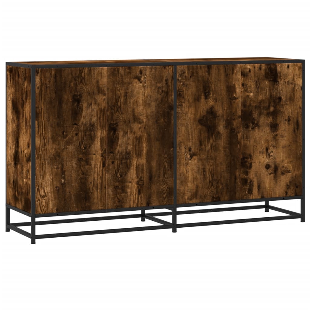 Smoked oak sideboard 134x35x76 cm engineered wood