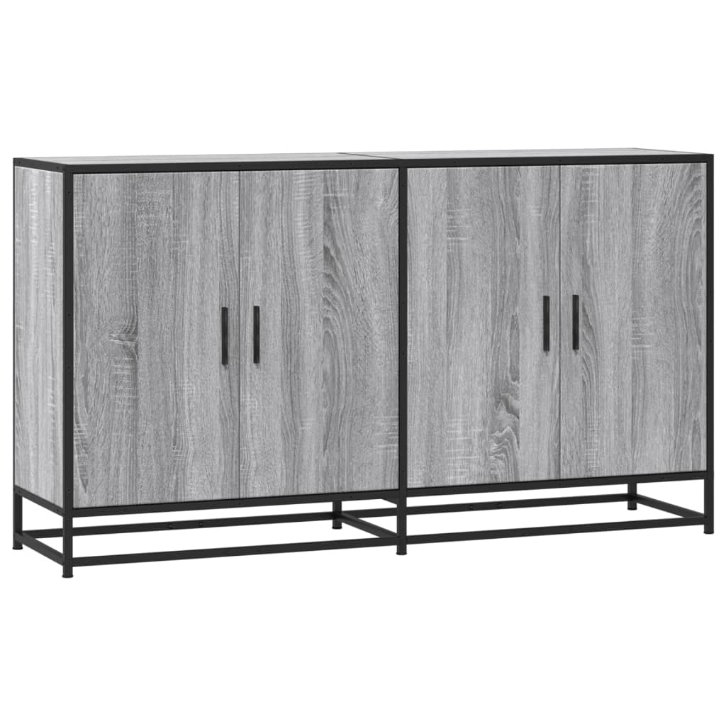 Buffet sonoma gris 134x35x76 cm bois d'ingénierie