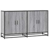 Buffet sonoma gris 134x35x76 cm bois d'ingénierie