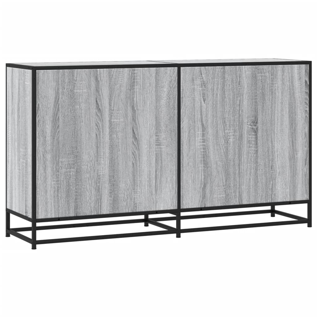 Buffet sonoma gris 134x35x76 cm bois d'ingénierie