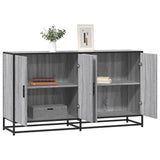 Buffet sonoma gris 134x35x76 cm bois d'ingénierie