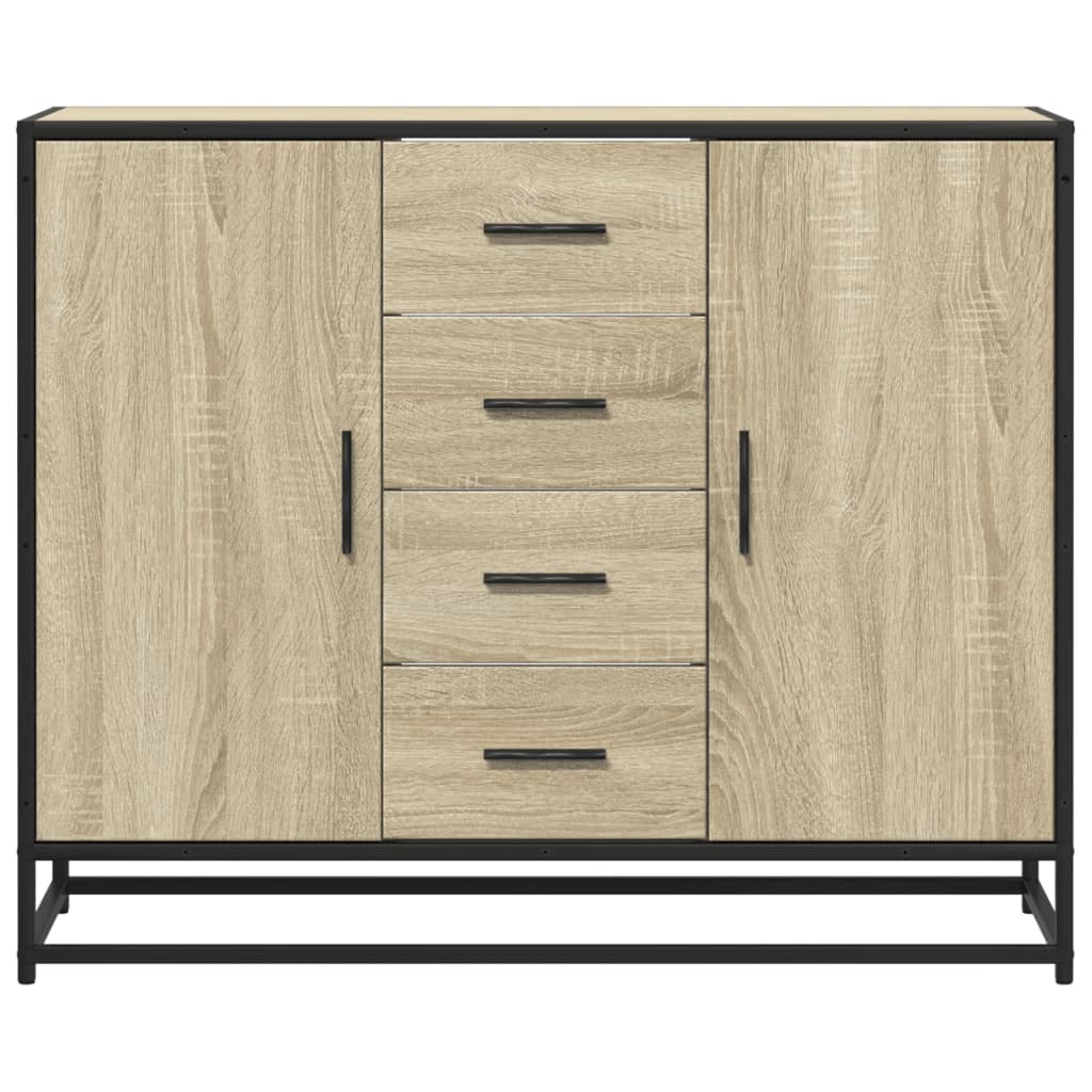 Sonoma oak sideboard 92x35x76 cm engineered wood