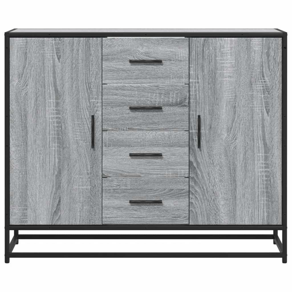 Buffet sonoma gris 92x35x76 cm bois d'ingénierie