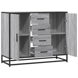 Buffet sonoma gris 92x35x76 cm bois d'ingénierie