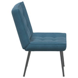 Chaise de relaxation bleu 64x74x84 cm velours