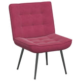 Chaise de relaxation avec tabouret Bordeaux Velours