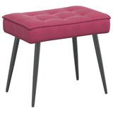 Chaise de relaxation avec tabouret Bordeaux Velours