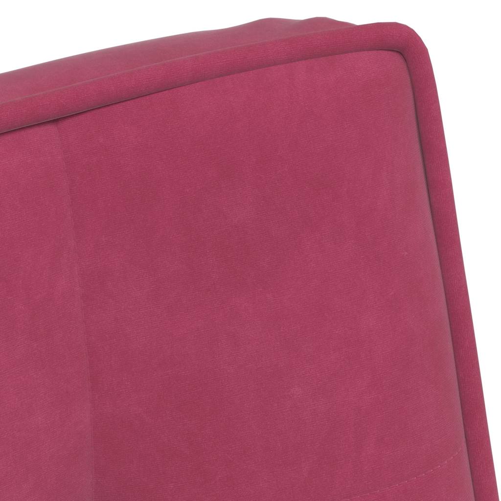 Chaise de relaxation avec tabouret Bordeaux Velours