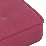 Chaise de relaxation avec tabouret Bordeaux Velours