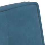 Chaise de relaxation avec tabouret Bleu Velours