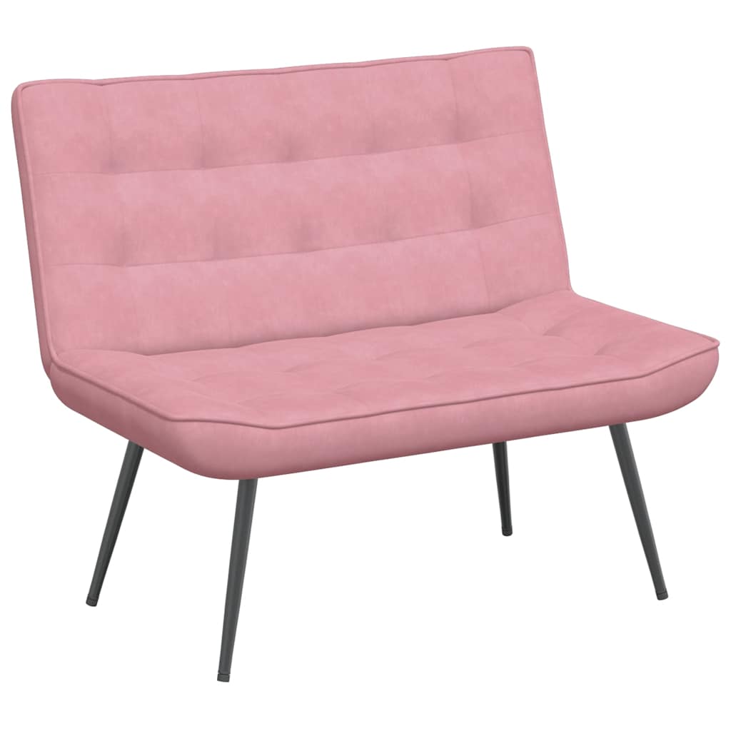 Banc rose 110x74x84 cm velours