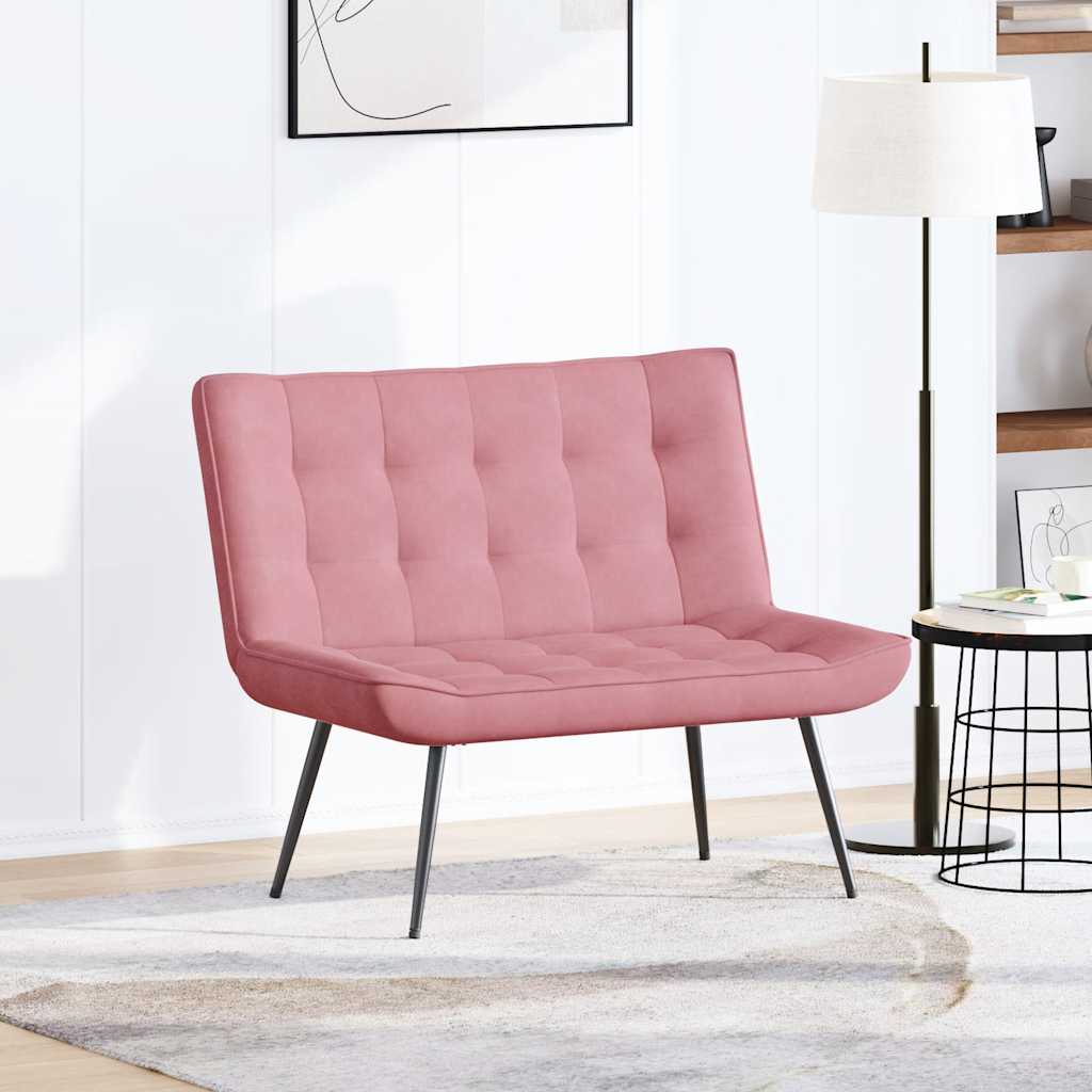 Banc rose 110x74x84 cm velours