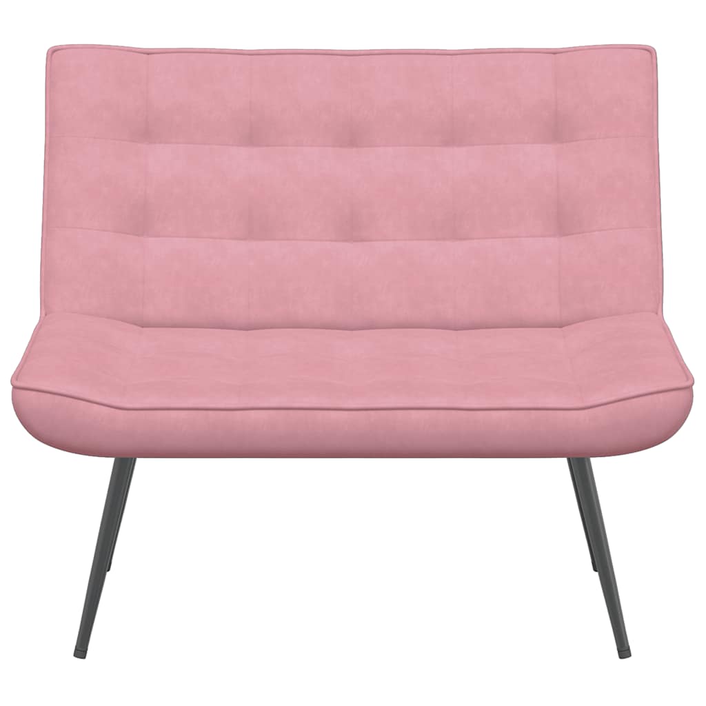 Banc rose 110x74x84 cm velours