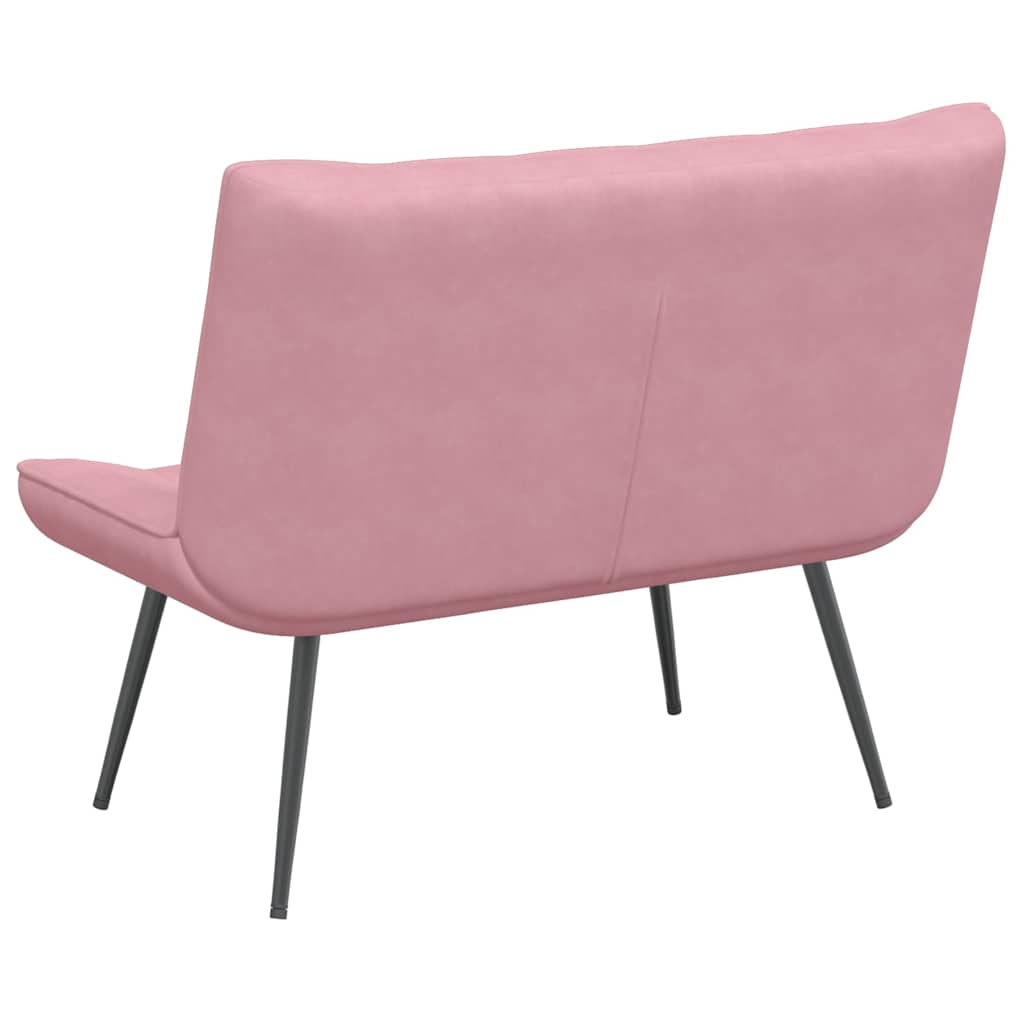 Banc rose 110x74x84 cm velours