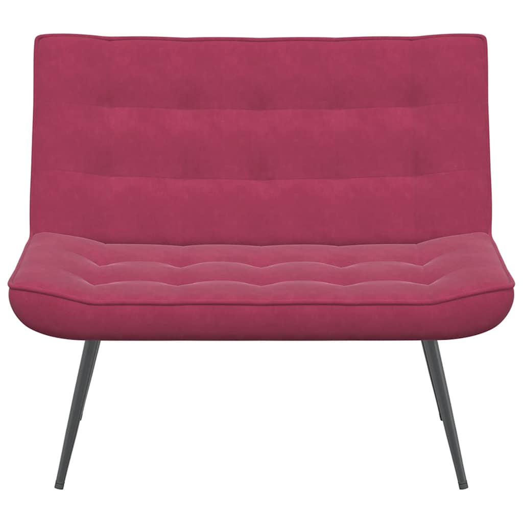 Banc rouge bordeaux 110x74x84 cm velours