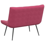 Banc rouge bordeaux 110x74x84 cm velours