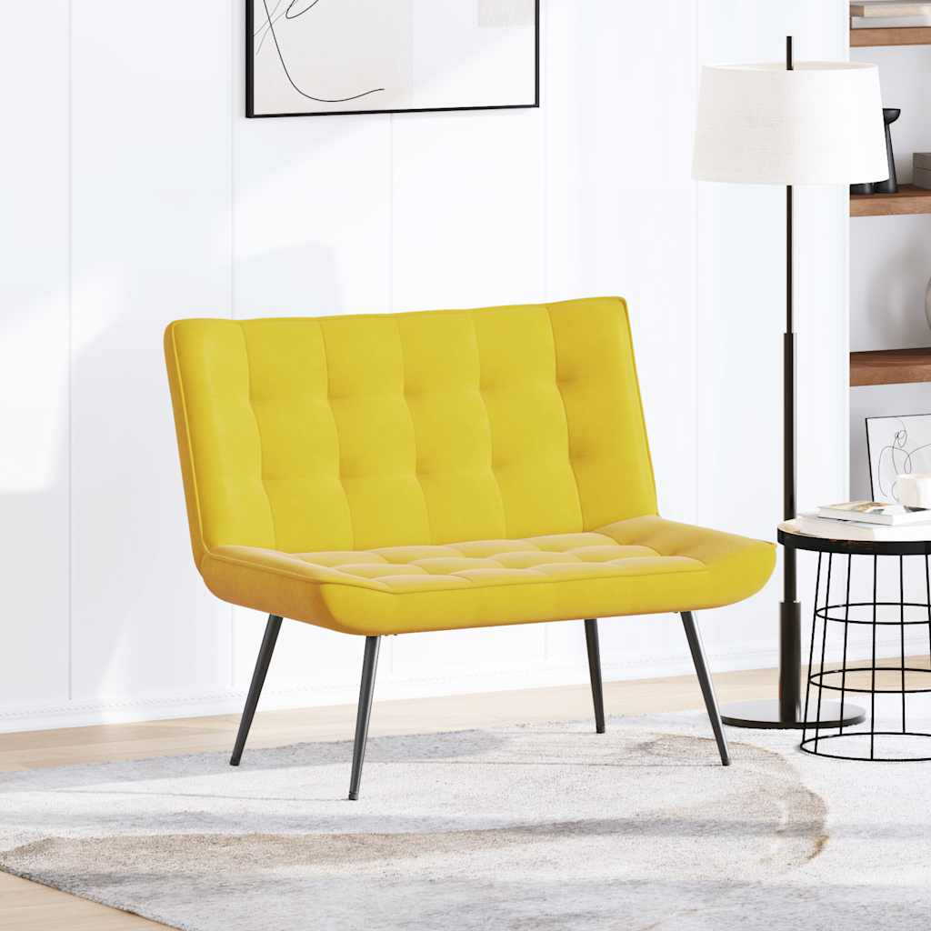 Banc jaune 110x74x84 cm velours